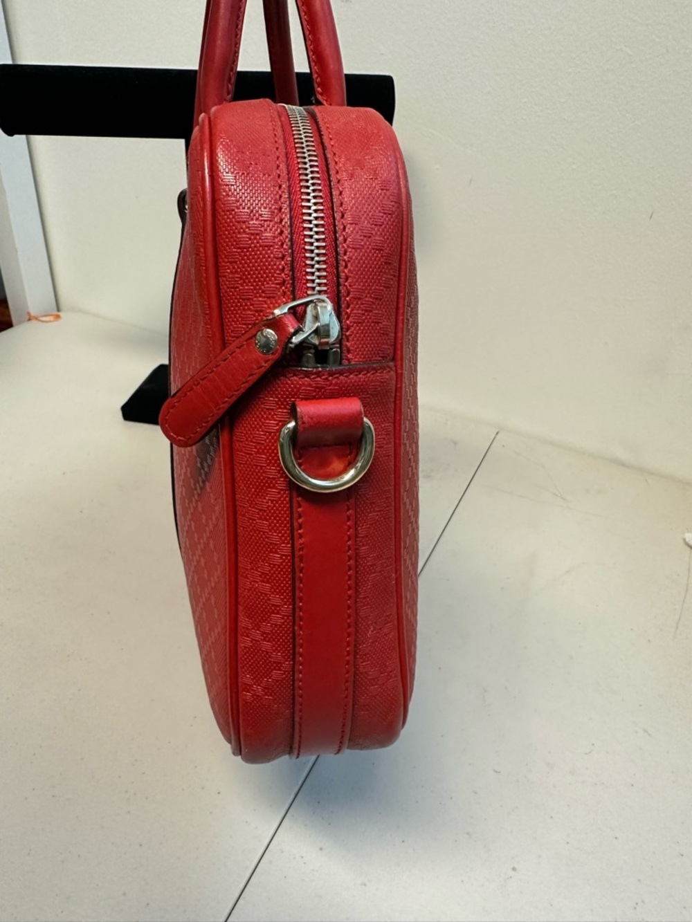 Gucci Red Leather Laptop Bag - Picture 6 of 17